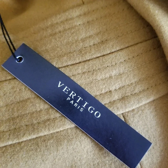 NWT Vertigo Wool Blend Mustard Peacoat S - Picture 8 of 10